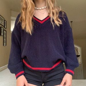Forever 21 deep V neck knit sweater